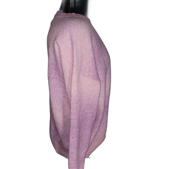 Old Navy Pink Ombre Wool Blend Crew Neck Sweater L - Picture 3 of 6